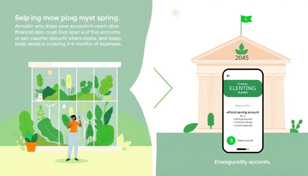 Saving for a Sustainable Future: Green Savings Plan - иллюстрация