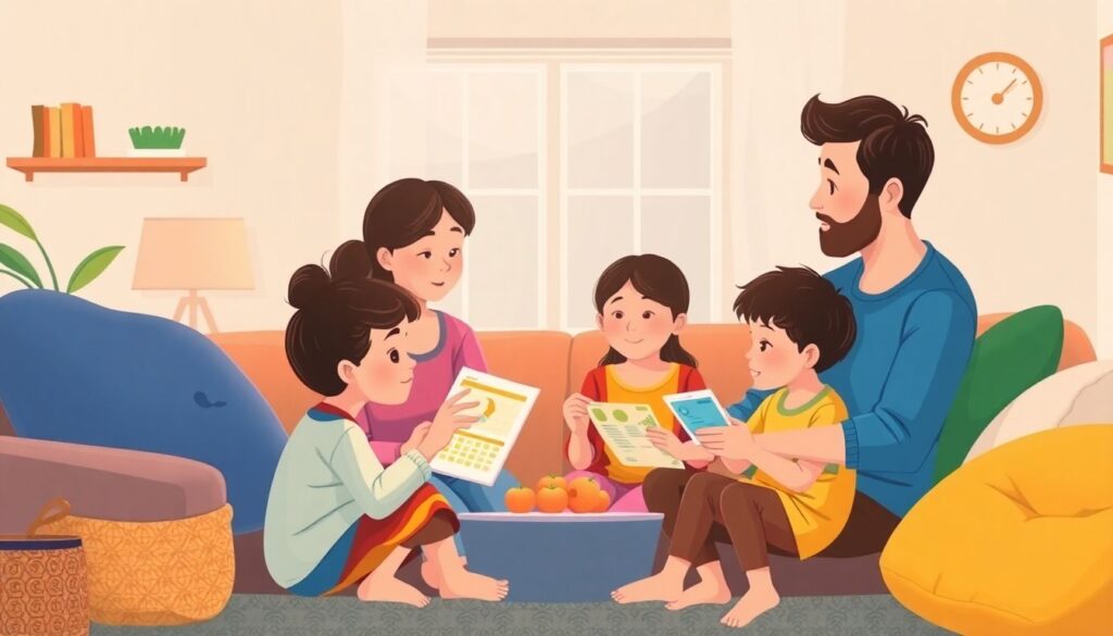 Family Meetings: How to Discuss Money with Kids Effectively - иллюстрация