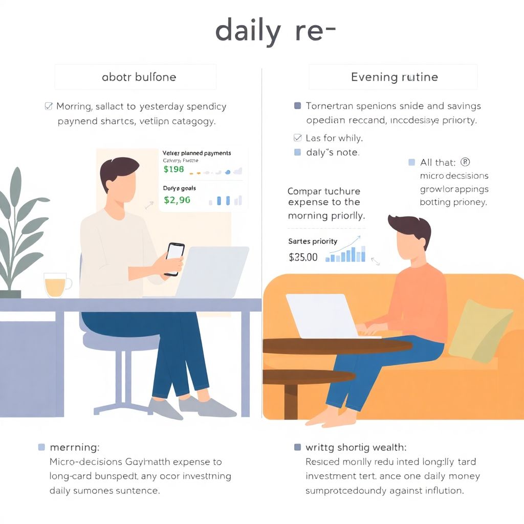 Personal finance morning and evening routine: how to build daily money habits