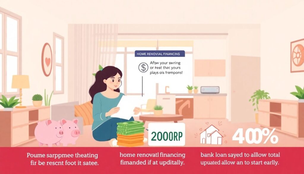 Saving for a Dream Home Renovation - иллюстрация