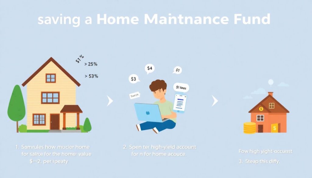 Saving for a Home Maintenance Fund - иллюстрация