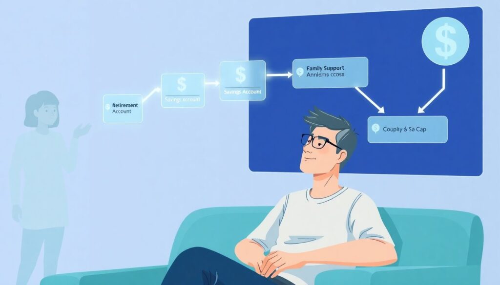 Saving for a Comfortable Retirement While Supporting Loved Ones - иллюстрация