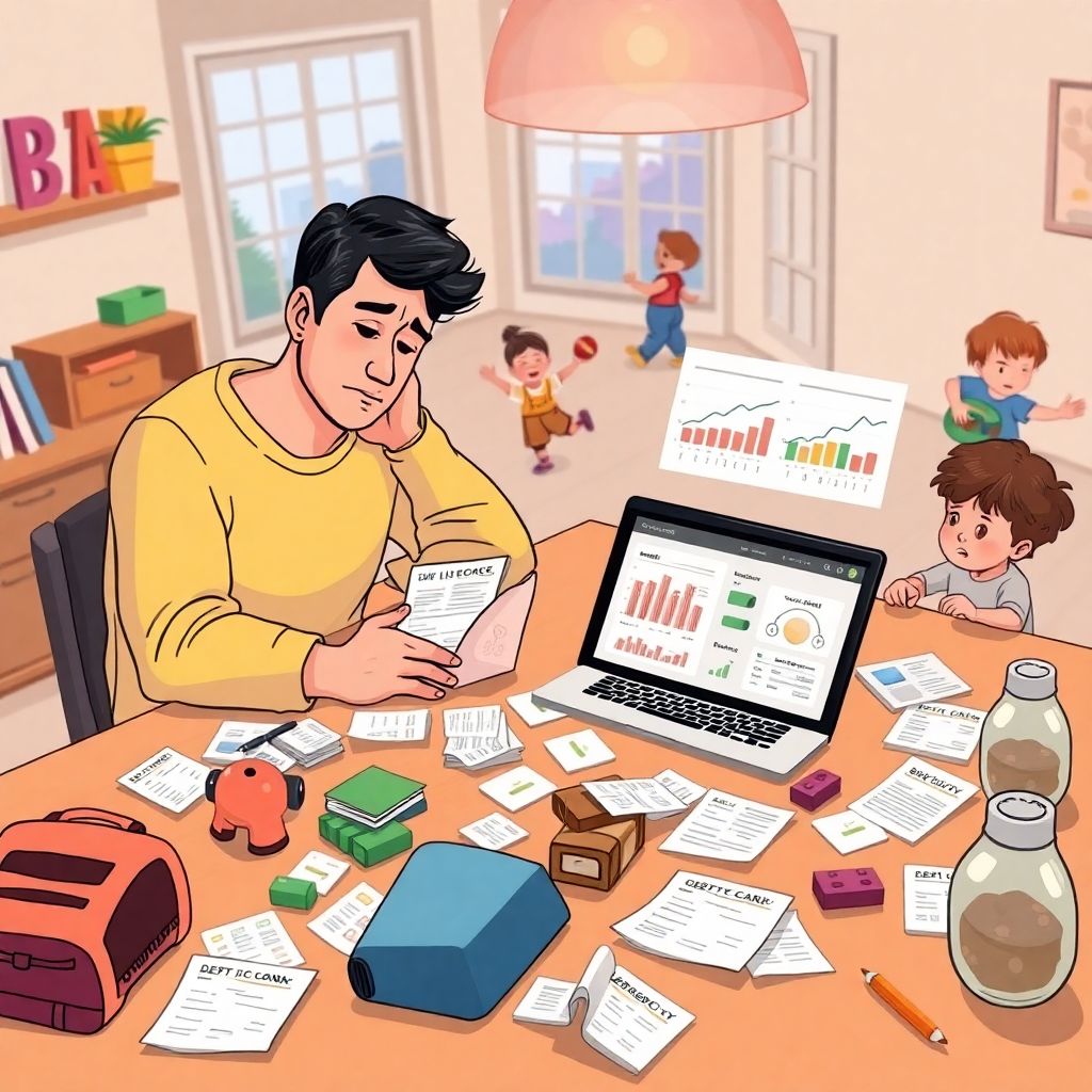 Debt reduction plans for parents balancing kids and debt on a tight budget